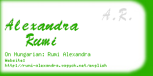 alexandra rumi business card